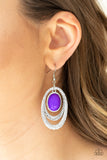 Paparazzi "Seaside Spinster" Purple Earrings Paparazzi Jewelry