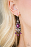 Paparazzi VINTAGE VAULT "I Better Get GLOWING" Purple Earrings Paparazzi Jewelry