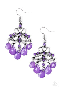 Paparazzi "Dip It GLOW" Purple Earrings Paparazzi Jewelry