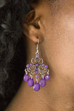 Paparazzi "Dip It GLOW" Purple Earrings Paparazzi Jewelry