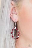 Paparazzi "Crushing Couture" Red Earrings Paparazzi Jewelry