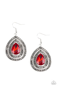 Paparazzi "Royal Squad" Red Earrings Paparazzi Jewelry