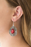 Paparazzi "Royal Squad" Red Earrings Paparazzi Jewelry