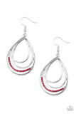 Paparazzi VINTAGE VAULT "Start Each Day With Sparkle" Red Earrings Paparazzi Jewelry