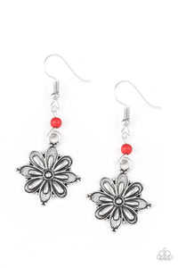 Paparazzi VINTAGE VAULT "Cactus Blossom" Red Earrings Paparazzi Jewelry