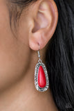 Paparazzi "Cruzin' Colorado" Red Earrings Paparazzi Jewelry