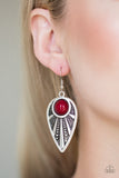 Paparazzi "Take A WALKABOUT" Red Earrings Paparazzi Jewelry