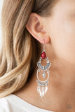 Paparazzi VINTAGE VAULT "Progressively Pioneer" Red Earrings Paparazzi Jewelry