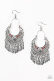 Paparazzi VINTAGE VAULT "Walk On The Wildside" Red Earrings Paparazzi Jewelry