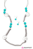 Paparazzi "A Break from the Norm" Blue Necklace & Earring Set Paparazzi Jewelry