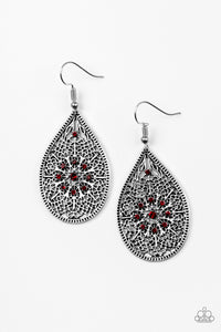 Paparazzi "Dinner Party Posh" Red Earrings Paparazzi Jewelry