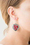 Paparazzi "Wild Heart Wonder" Red Earrings Paparazzi Jewelry
