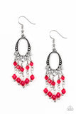 Paparazzi VINTAGE VAULT "Not The Only Fish In The Sea" Red Earrings Paparazzi Jewelry