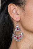 Paparazzi "Garden State Glow" Red Earrings Paparazzi Jewelry