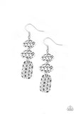 Paparazzi VINTAGE VAULT "Nine to HIVE" Silver Earrings Paparazzi Jewelry