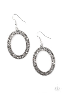 Paparazzi VINTAGE VAULT "Go Down In Glitter" Silver Earrings Paparazzi Jewelry
