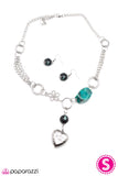 Paparazzi "Vixen" Blue 006XX Necklace & Earring Set Paparazzi Jewelry