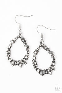 Paparazzi VINTAGE VAULT "Crushing Couture" Silver Earrings Paparazzi Jewelry