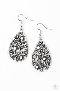 Paparazzi "GLOW With The Flow" Silver Earrings Paparazzi Jewelry