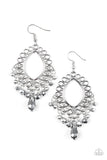 Paparazzi VINTAGE VAULT "Just Say NOIR" EXCLUSIVE Silver Earrings Paparazzi Jewelry