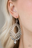 Paparazzi VINTAGE VAULT "Just Say NOIR" EXCLUSIVE Silver Earrings Paparazzi Jewelry