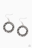 Paparazzi VINTAGE VAULT "Global Glow" Silver Earrings Paparazzi Jewelry