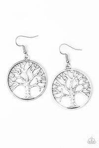 Paparazzi "My TREEHOUSE Is Your TREEHOUSE" Silver Earrings Paparazzi Jewelry