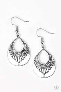 Paparazzi "Totally Terrestrial" Silver Earrings Paparazzi Jewelry