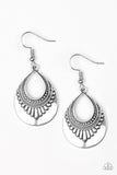 Paparazzi "Totally Terrestrial" Silver Earrings Paparazzi Jewelry