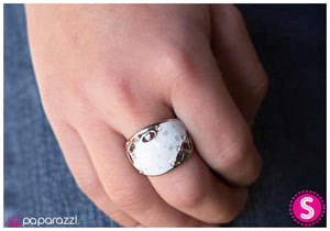 Paparazzi "Good Vibrations - White" ring Paparazzi Jewelry