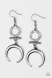 Paparazzi "Majestically Moon Child" Silver Earrings Paparazzi Jewelry