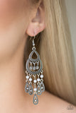 Paparazzi VINTAGE VAULT "Eastern Excursion" Silver Earrings Paparazzi Jewelry
