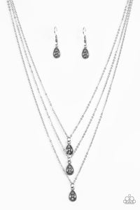 Paparazzi "Radiant Rainfall" White Necklace & Earring Set Paparazzi Jewelry