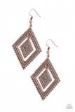 Paparazzi "Dusky Dunes" Copper Earrings Paparazzi Jewelry