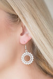 Paparazzi "Wreathed in Radiance" White Earrings Paparazzi Jewelry