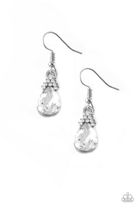 Paparazzi "5th Avenue Fireworks" White Earrings Paparazzi Jewelry