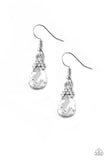 Paparazzi "5th Avenue Fireworks" White Earrings Paparazzi Jewelry