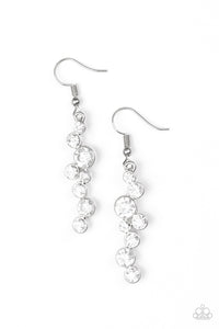 Paparazzi "Milky Way Magnificence" White Earrings Paparazzi Jewelry