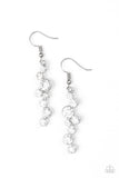 Paparazzi "Milky Way Magnificence" White Earrings Paparazzi Jewelry