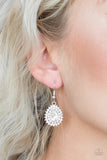 Paparazzi VINTAGE VAULT "Star-Crossed Starlet" White Earrings Paparazzi Jewelry