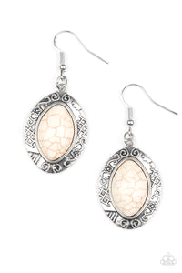 Paparazzi "Desert Harvest" White Earrings Paparazzi Jewelry