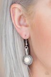 Paparazzi VINTAGE VAULT "Simply Stagecoach" White Earrings Paparazzi Jewelry
