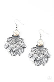 Paparazzi "A Bit On The Wildside" White Earrings Paparazzi Jewelry