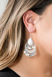 Paparazzi "Bodaciously Boho" White Earrings Paparazzi Jewelry