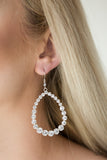 Paparazzi "Rise and Sparkle!" White Earrings Paparazzi Jewelry