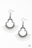 Paparazzi VINTAGE VAULT "Babe Alert" White Earrings Paparazzi Jewelry