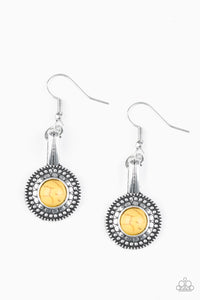 Paparazzi "Simply Stagecoach" Yellow Earrings Paparazzi Jewelry