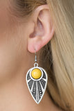 Paparazzi "Take A WALKABOUT" Yellow Earrings Paparazzi Jewelry