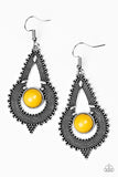 Paparazzi "Zoomin Zumba" Yellow Earrings Paparazzi Jewelry