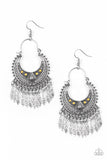 Paparazzi VINTAGE VAULT "Walk On The Wildside" Yellow Earrings Paparazzi Jewelry